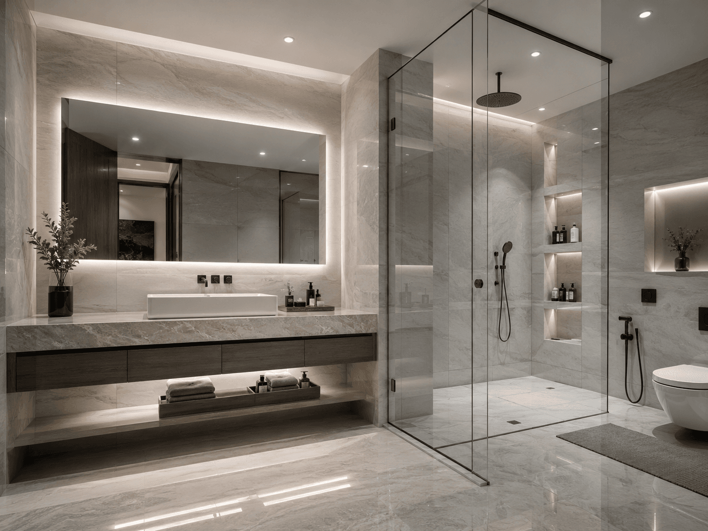 Northridge Residences — private flat living room, visualized by Space & Scale