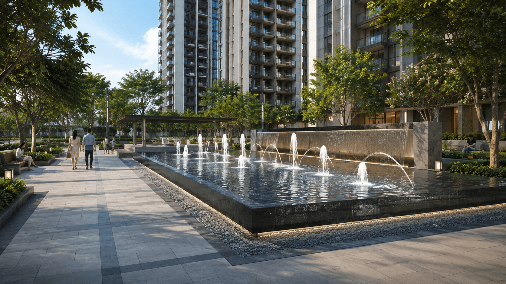 Aurum Heights — sky garden terrace, visualized by Space & Scale