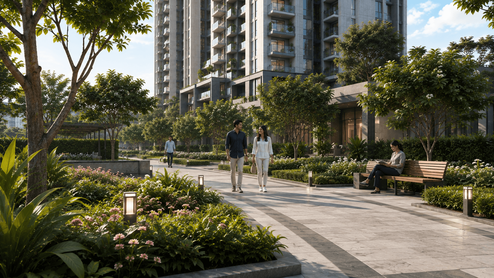 Aurum Heights — sky garden terrace, visualized by Space & Scale